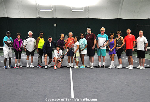 group photo mcta tennis winwin winter launch tennis social 2015