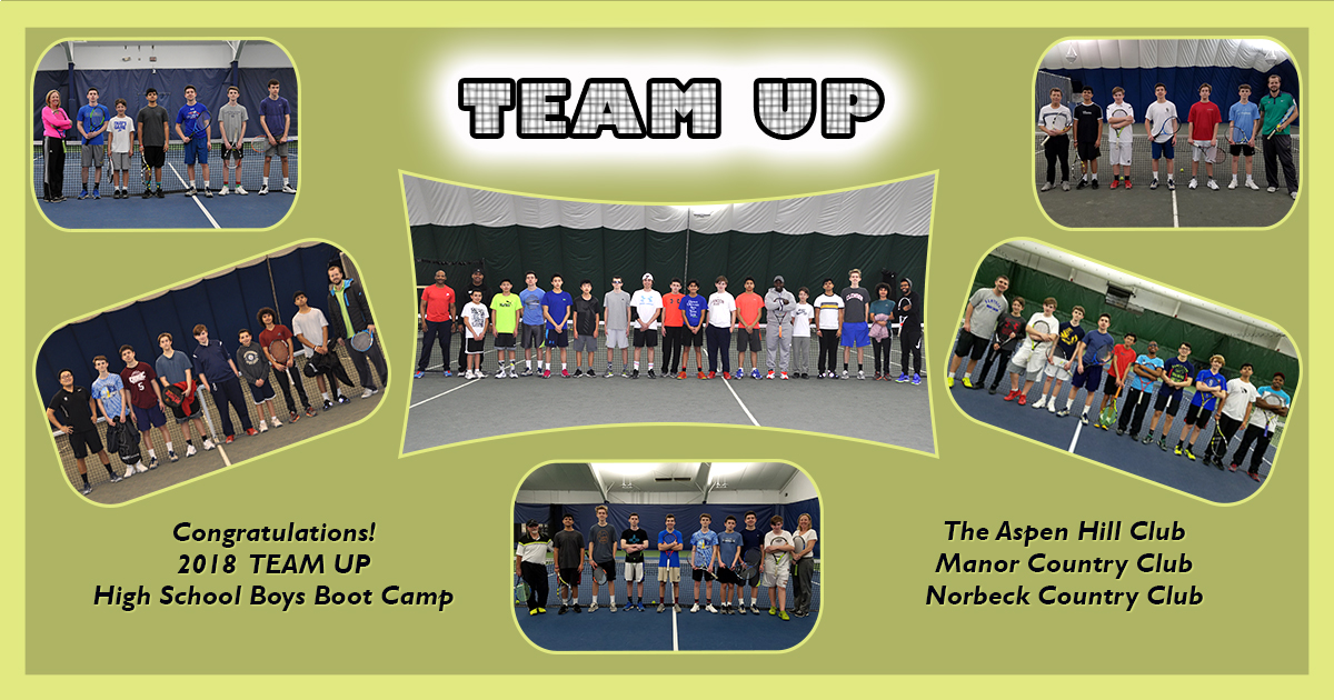 photo collage mcta and tenniswinwin team up boys high school boot camp spring 2018