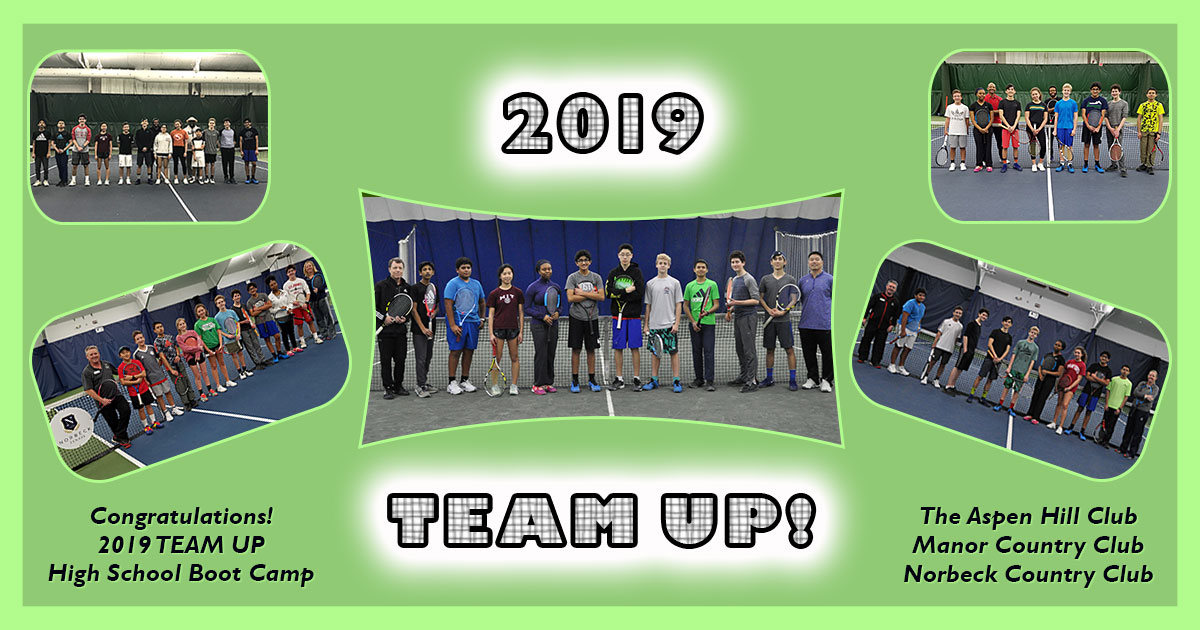 photo collage mcta and tenniswinwin team up boys high school boot camp spring 2019