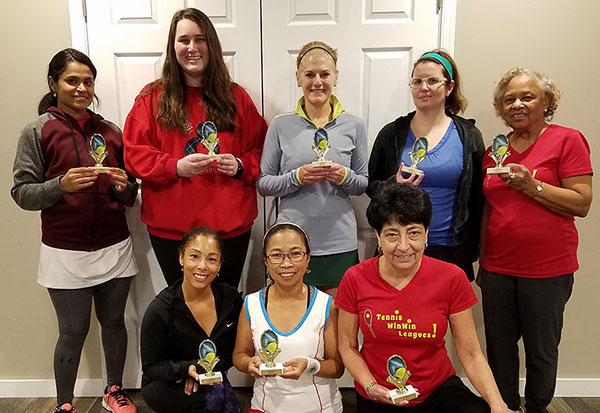photo of champions of mcta tennis winwin 2.5-women's mini-league fall 2018
