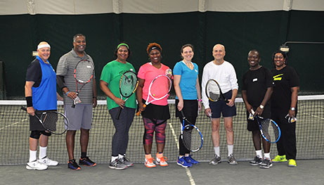 photo of competition winners mcta tennis winwin tis the season tennis social 2017