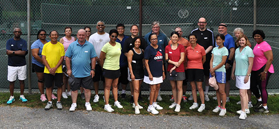 group photo mcta and tennis winwin Welcome Summer tennis social
